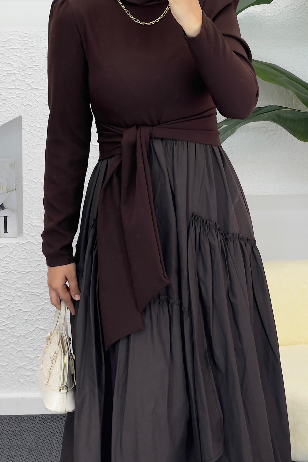 Zeny Elbıse Kahverengı 6001-KAHVERENGI