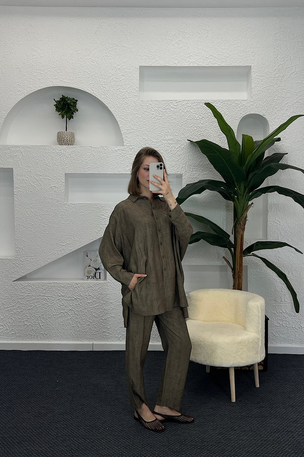 Elina Yarasa Kol İkili Takım Haki 1981-HAKI