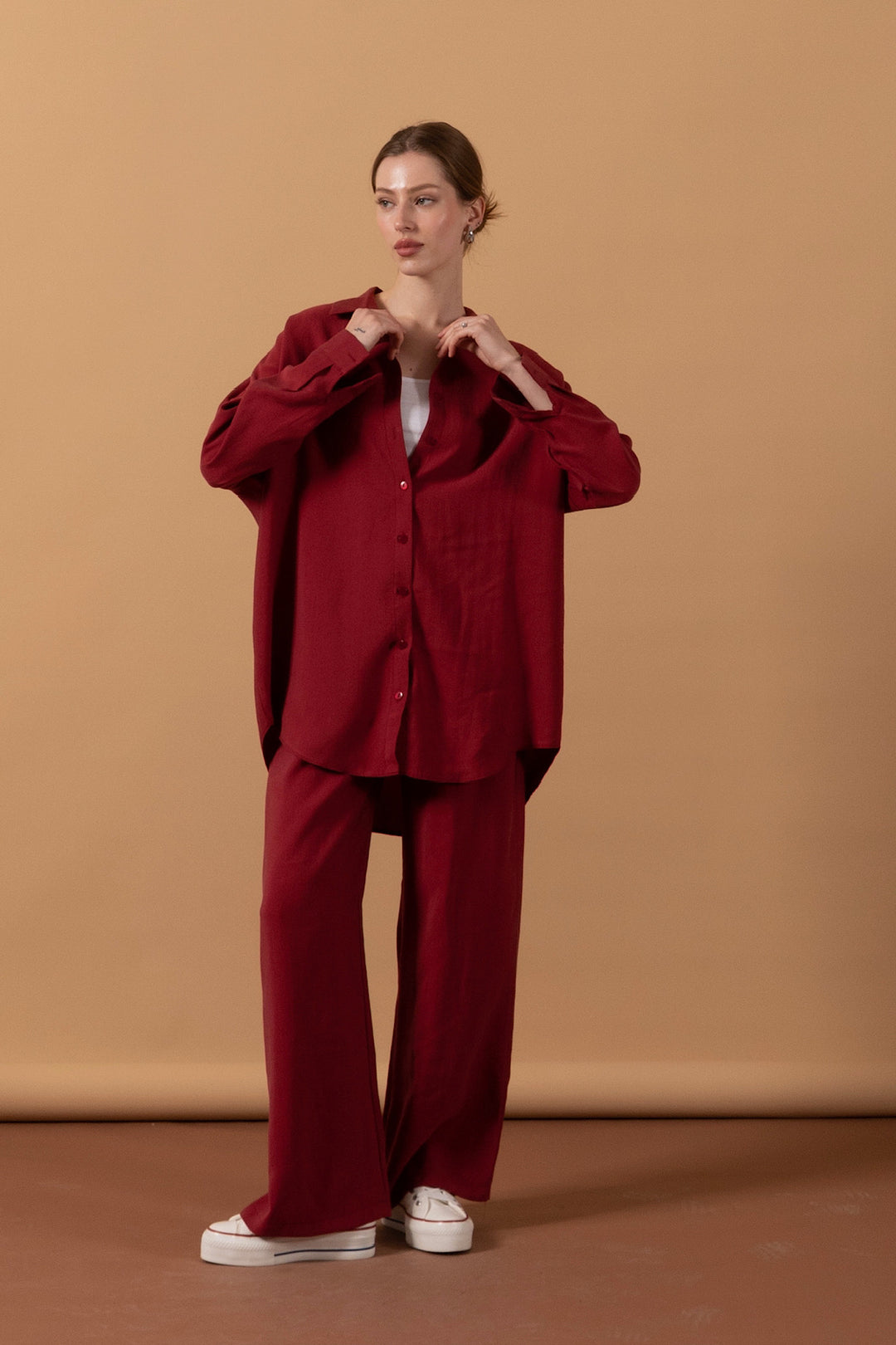 Zeva İkili Takım Bordo 8334-BORDO