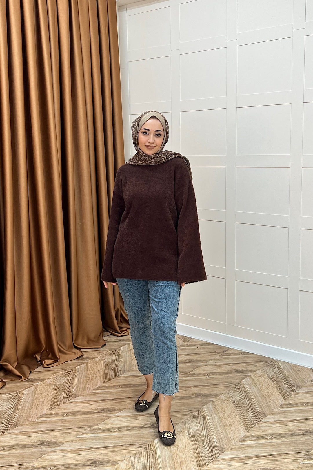 Leyal Triko Kazak Kahverengi 25440-KAHVERENGI