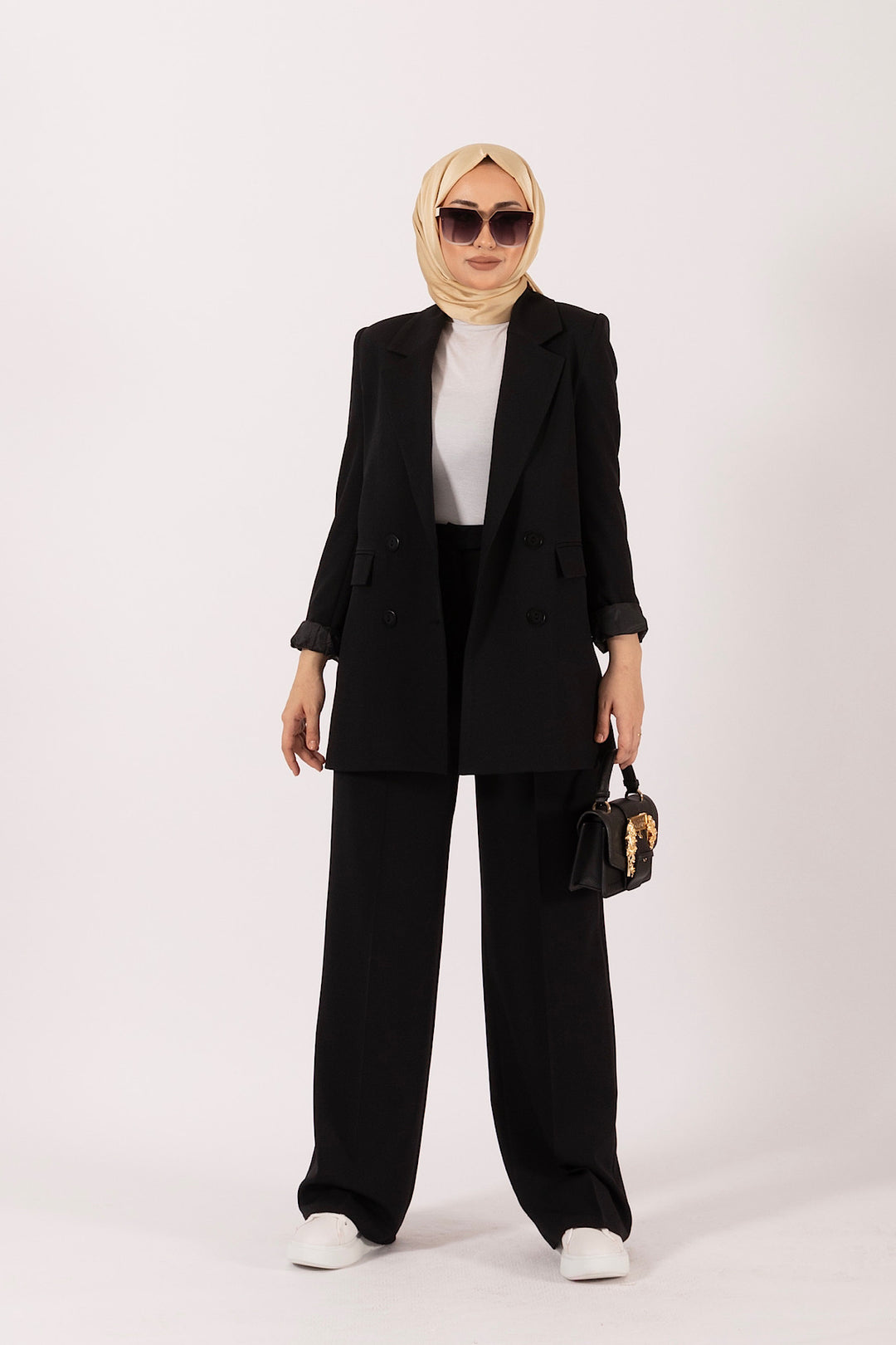 Dört Düğme Ceket Takım Siyah 6152-SIYAH