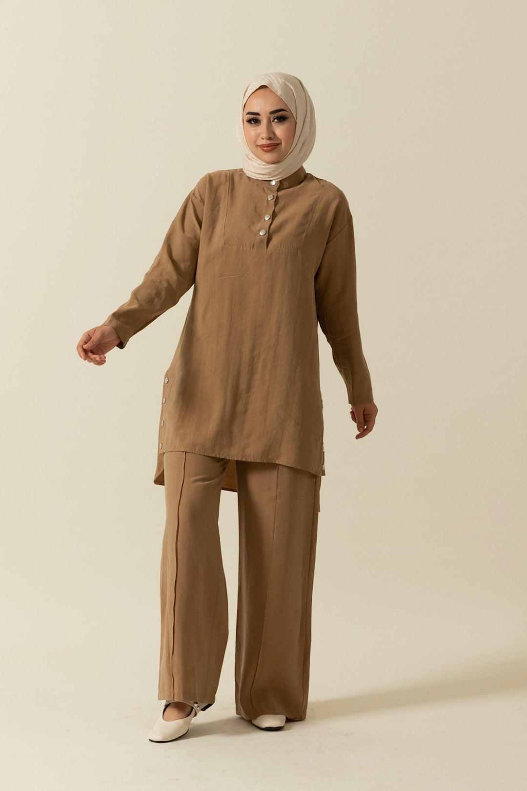 Yanları Çıtçıtlı Tesla Takım Vizon 1947-VIZON