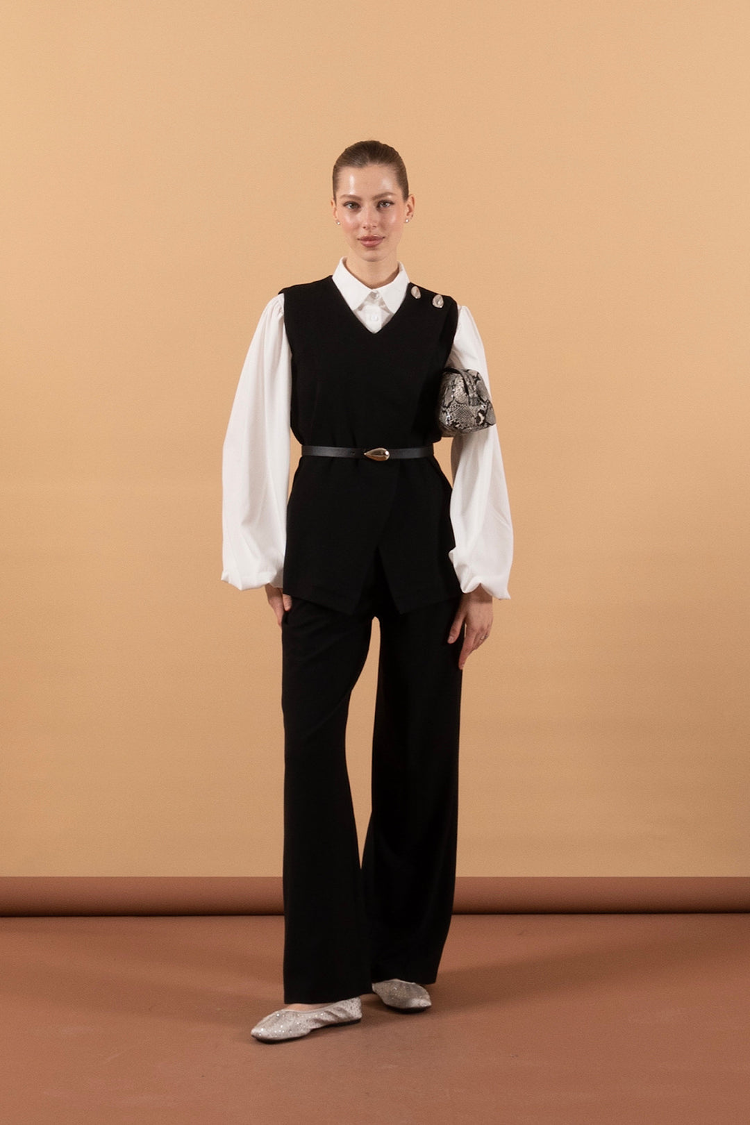 İkili Pantolon Takım Siyah 1632-SIYAH