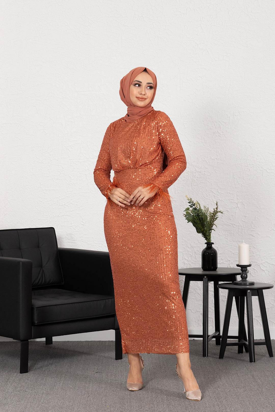 Pul Payet Balık Abiye Gold 4811-GOLD
