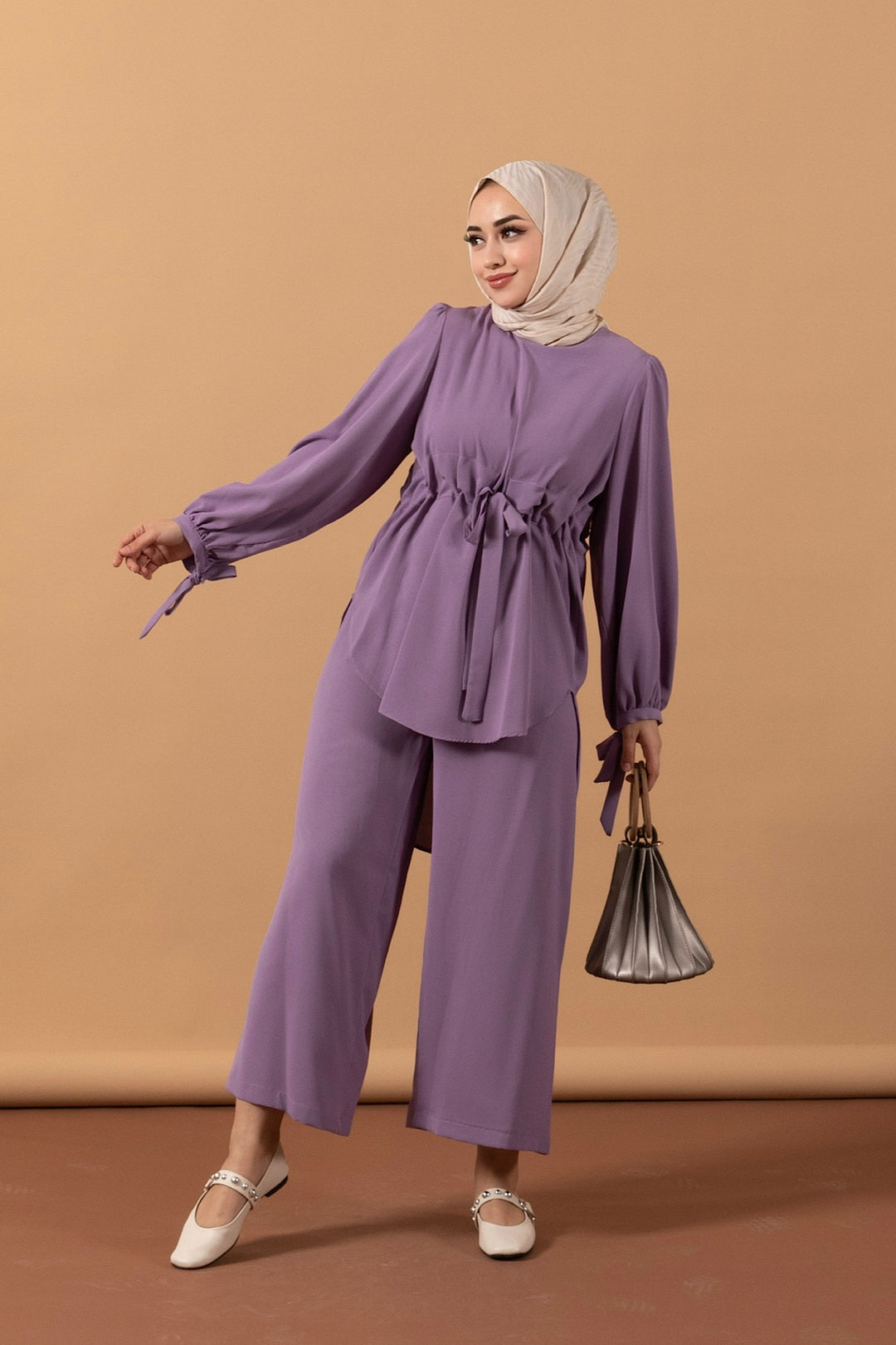 Belden Kemerli Linda Takım Lila 2035-LILA