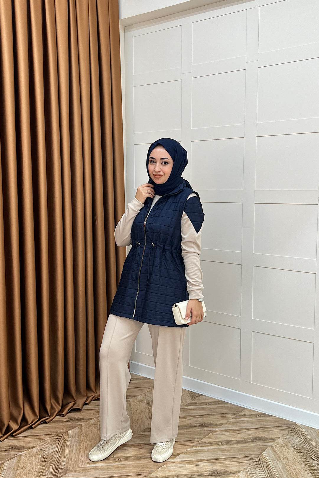 Armoni Kapitone Yelekli Üçlü Takım Lacivert 6015-LACIVERT