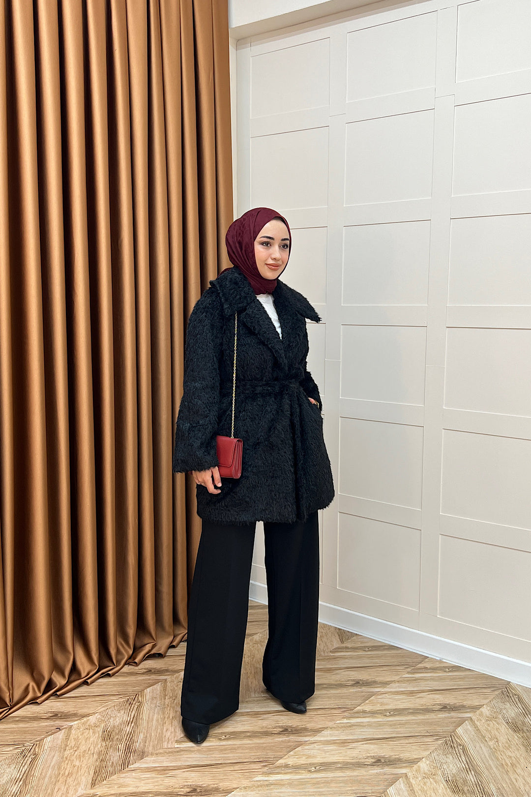 Grok Peluş Kaban Siyah 5523-SIYAH