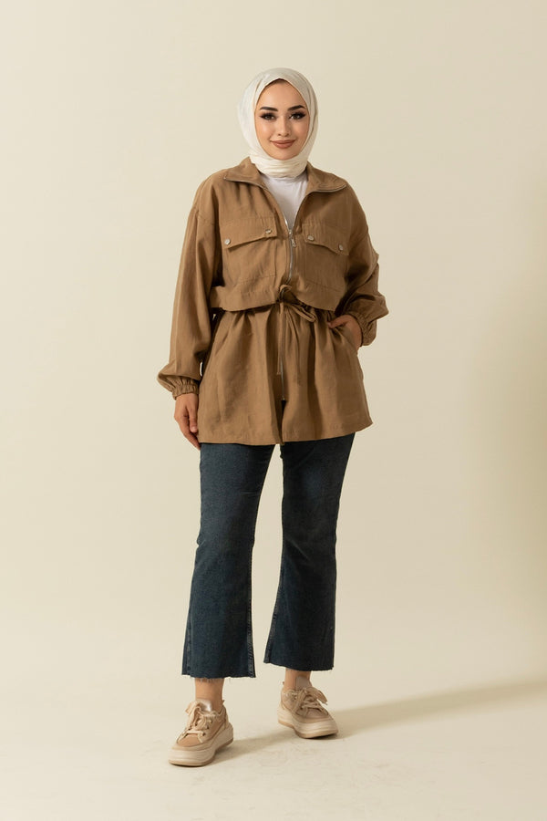 Çift Cepli Tesla Kap Vizon 1940-VIZON