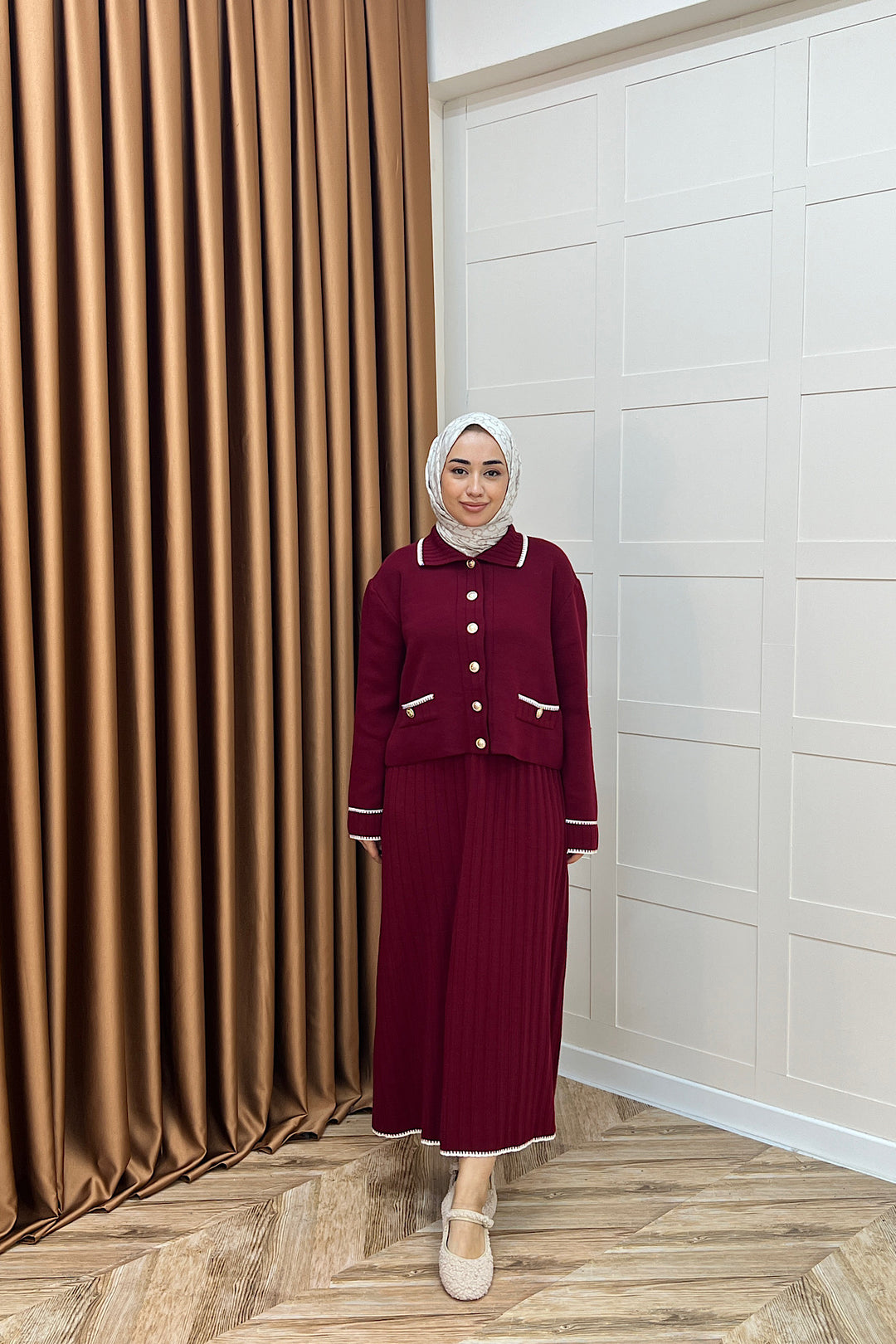 Roma Etekli Triko Takım Bordo 20999-BORDO