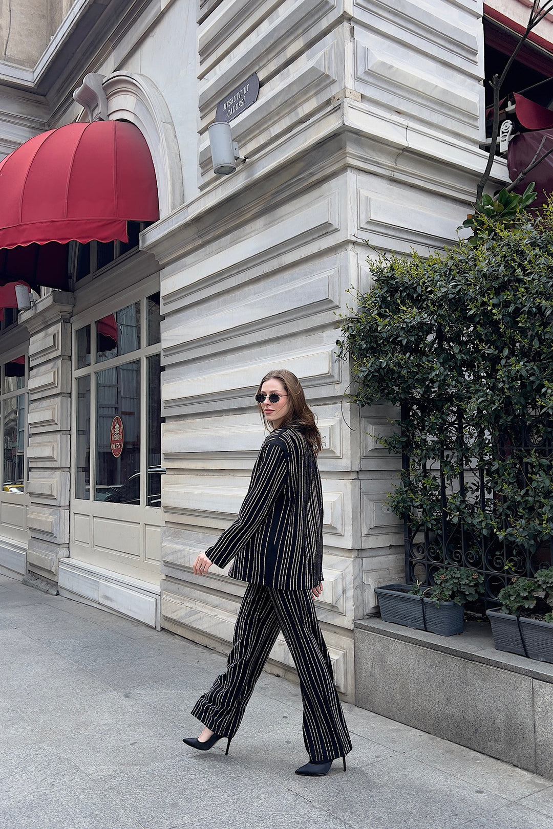 Zeina Taş İşlemeli İkili Takım Siyah 3070-SIYAH