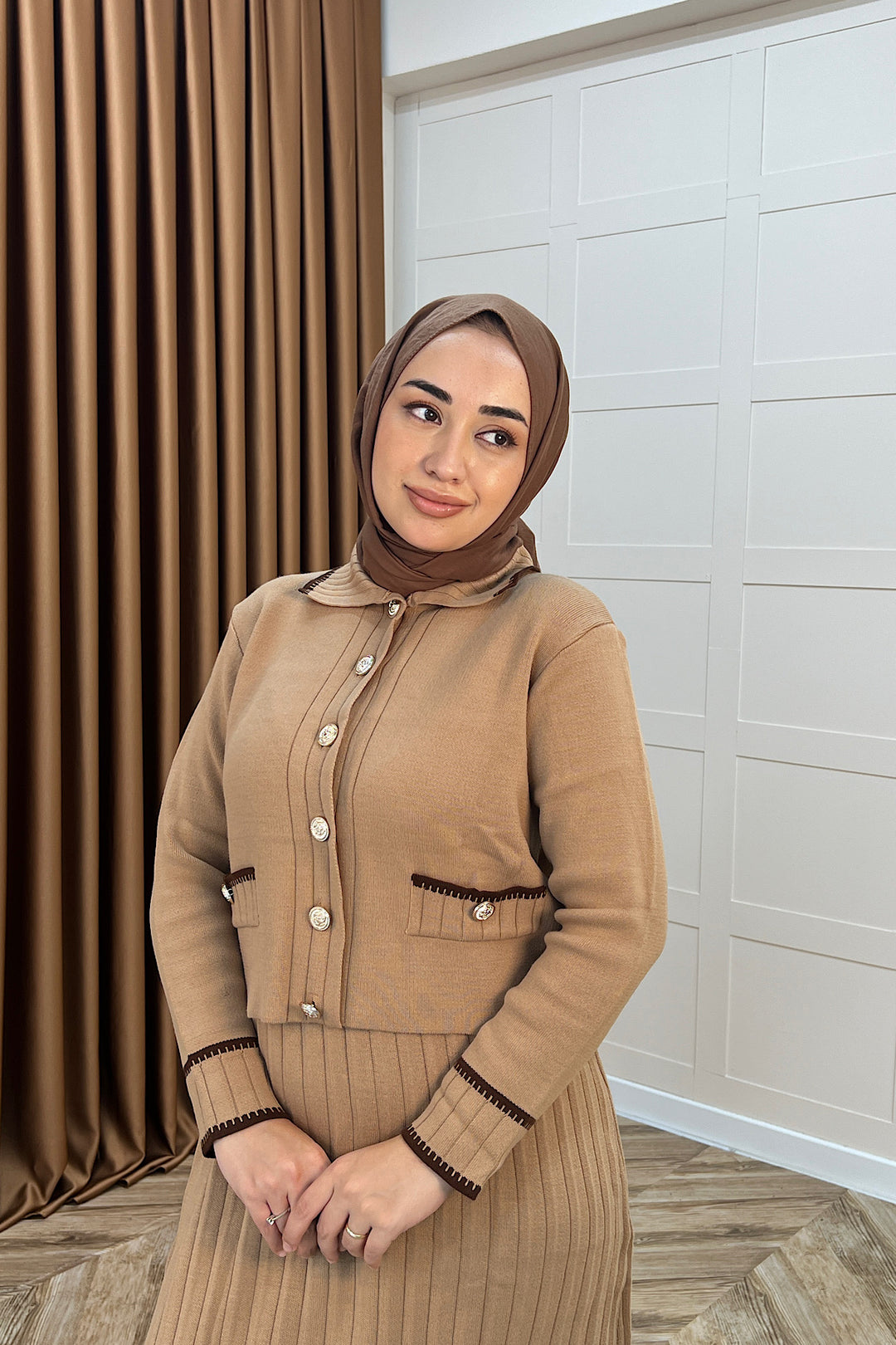 Roma Etekli Triko Takım Camel 20999-CAMEL