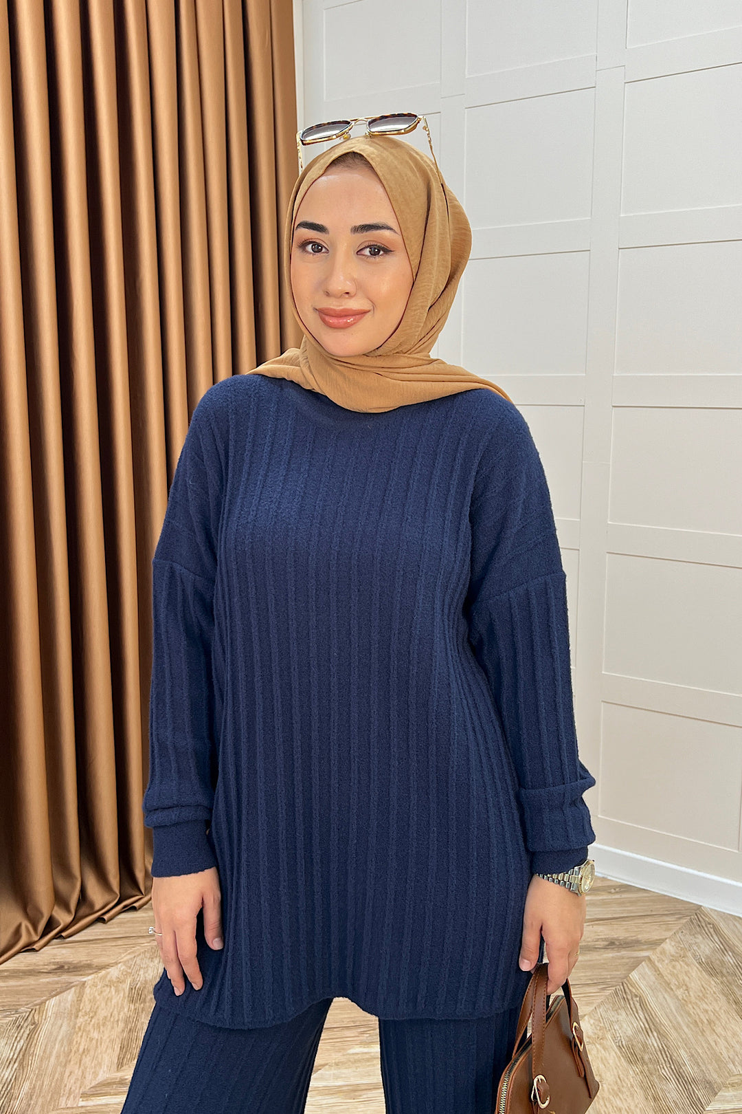 Kripto Keçe Sakal Triko Takım Lacivert 25560-LACIVERT