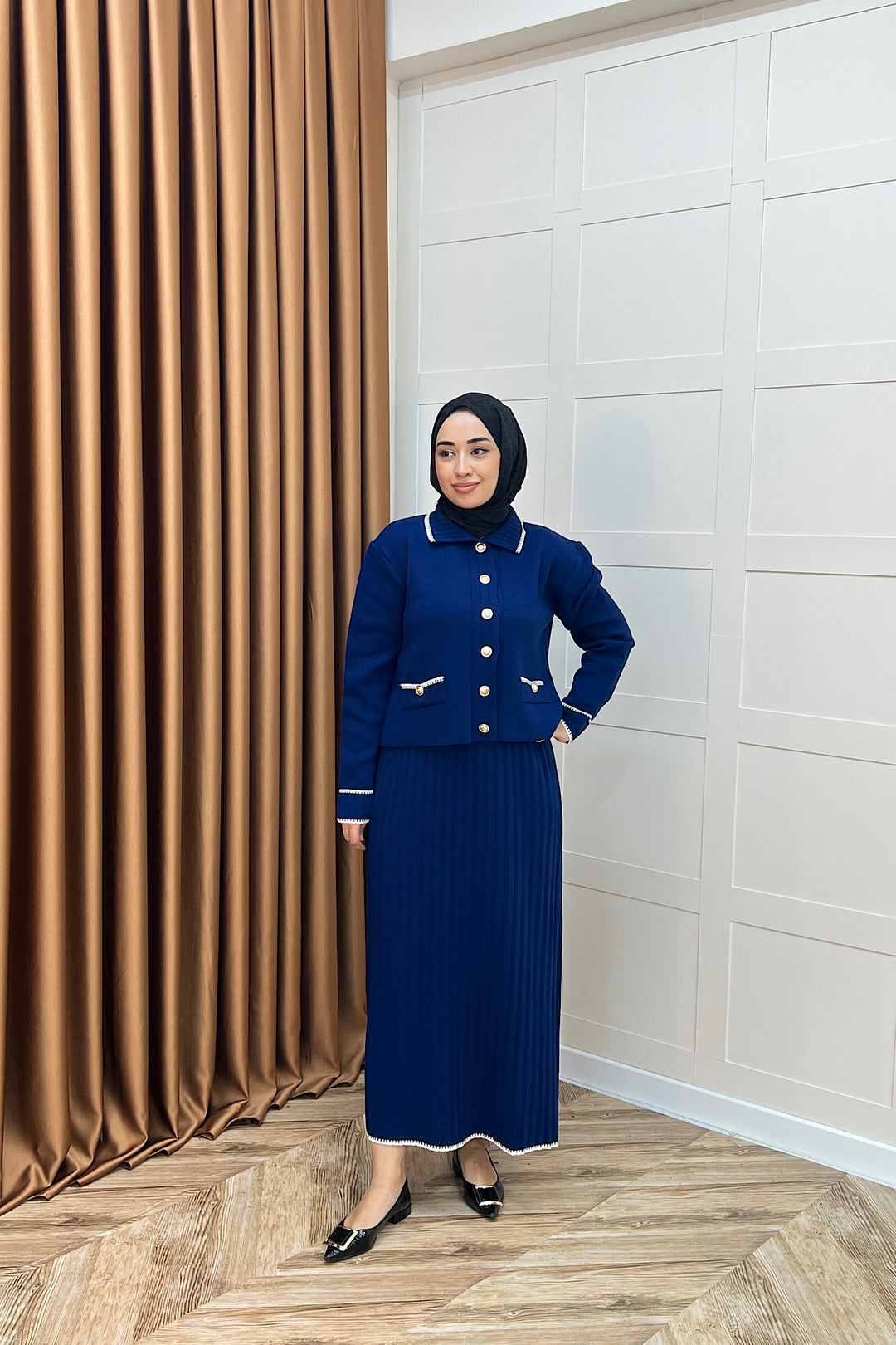 Roma Etekli Triko Takım Lacivert 20999-LACIVERT