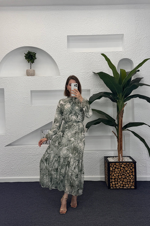 Lora Elbise Yeşil 9020-YESIL