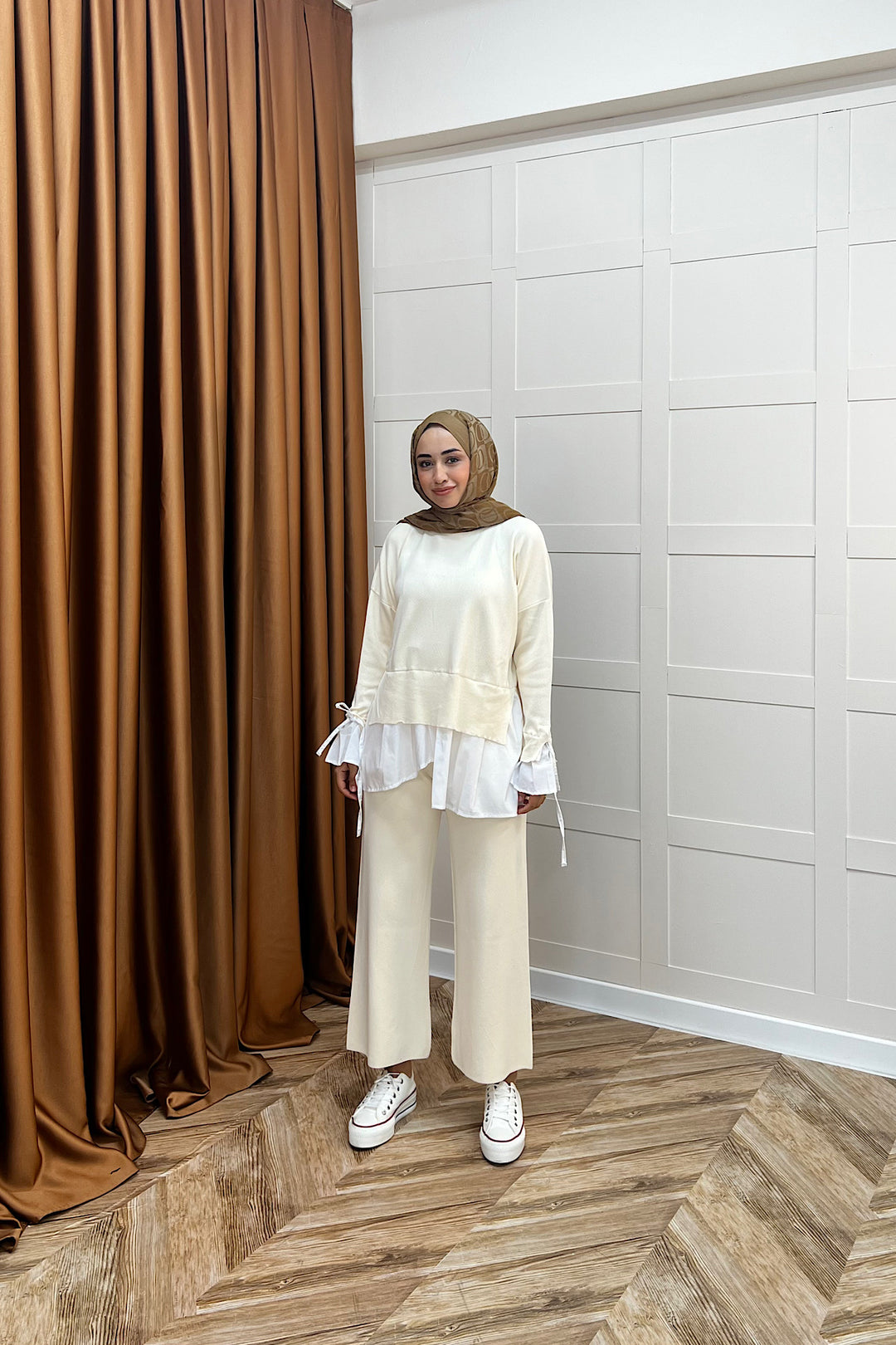 Truva Gömlek Detay Merserize Triko Takım Taş 25350-TAS