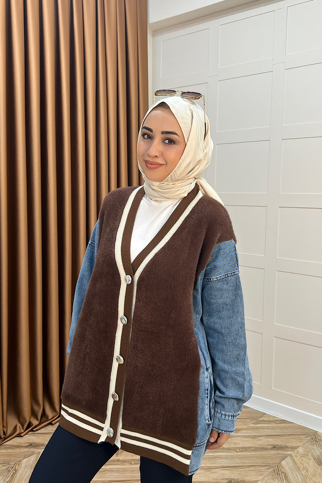 Kedi Sakal Kolej Kot Ceket Kahverengi 25390-KAHVERENGI