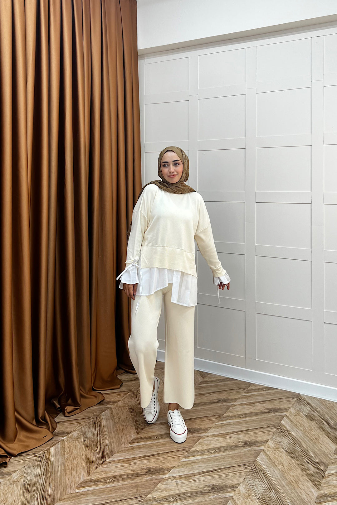 Truva Gömlek Detay Merserize Triko Takım Taş 25350-TAS