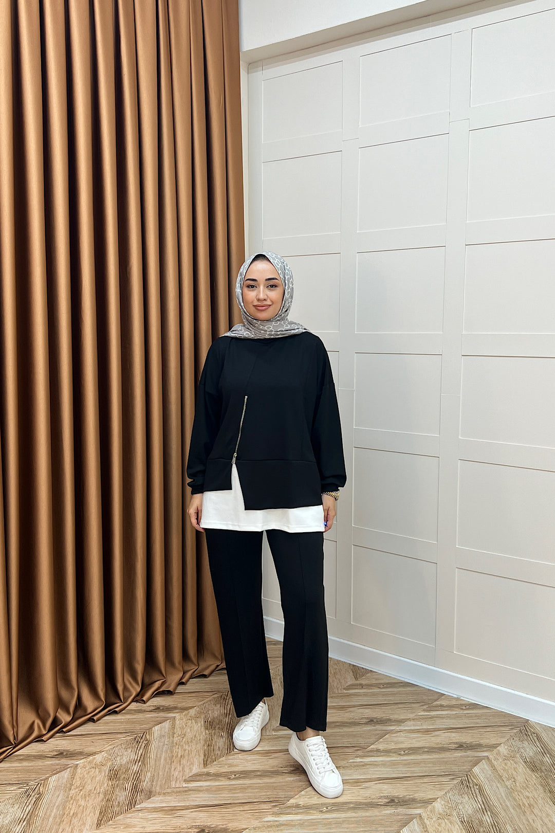 Melodi Frm Garnili Takım Siyah 6009-SIYAH