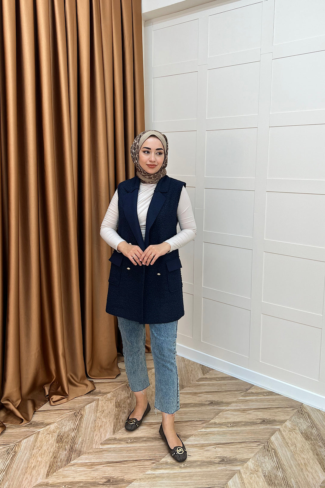 Maya Kısa Yelek Lacivert 7889-LACIVERT