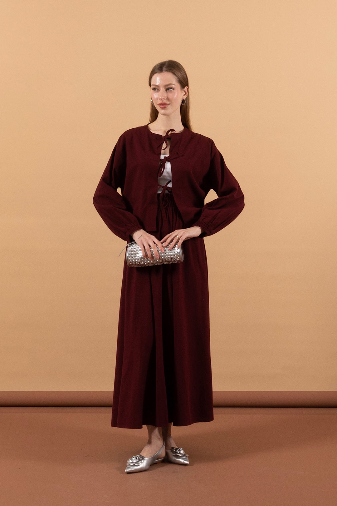 Larne Etekli Takım Bordo 0119-BORDO