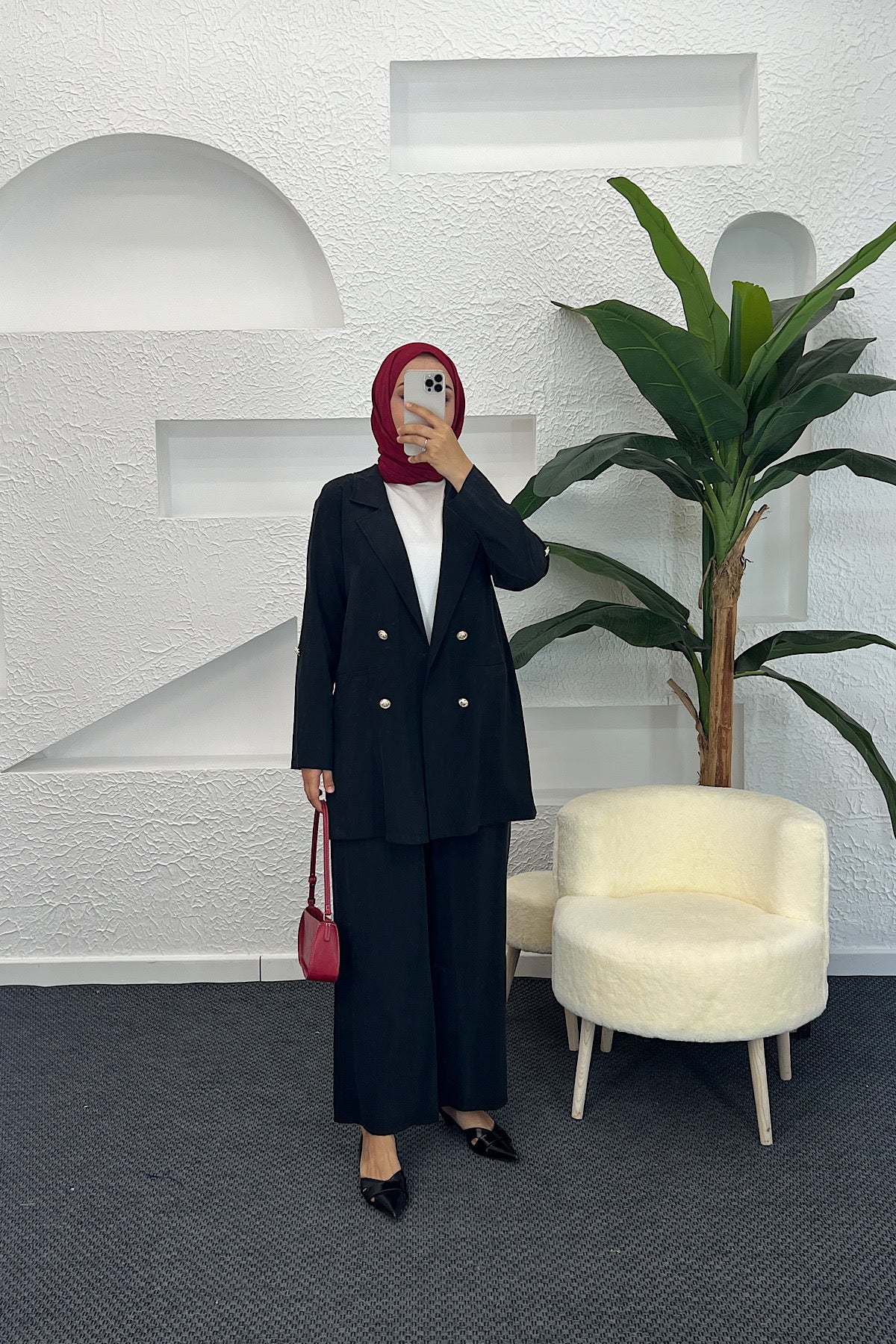 Sandra Ceketli Takım Siyah 5003-SIYAH