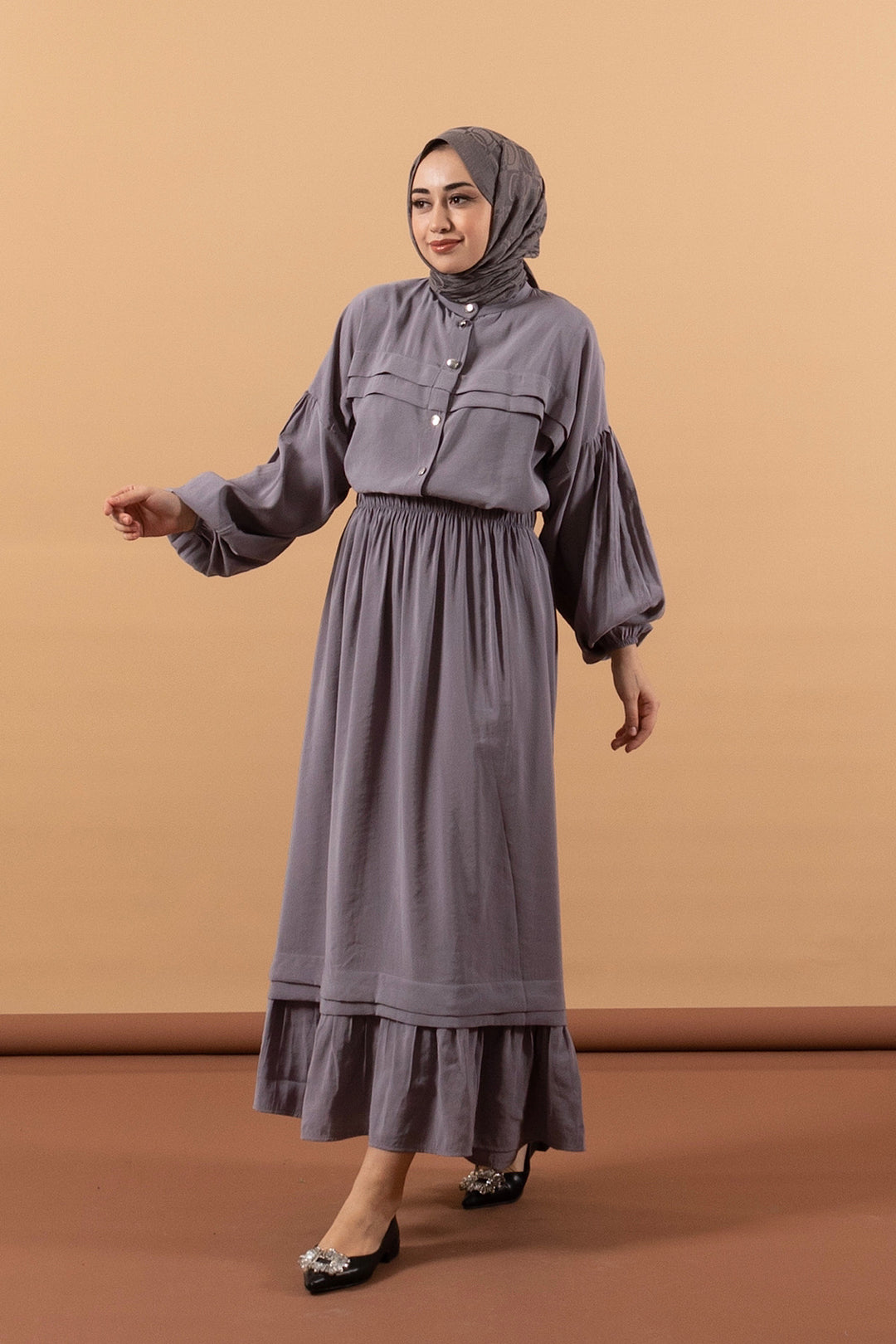 Luna Etekli Takım Gri 2101-GRI