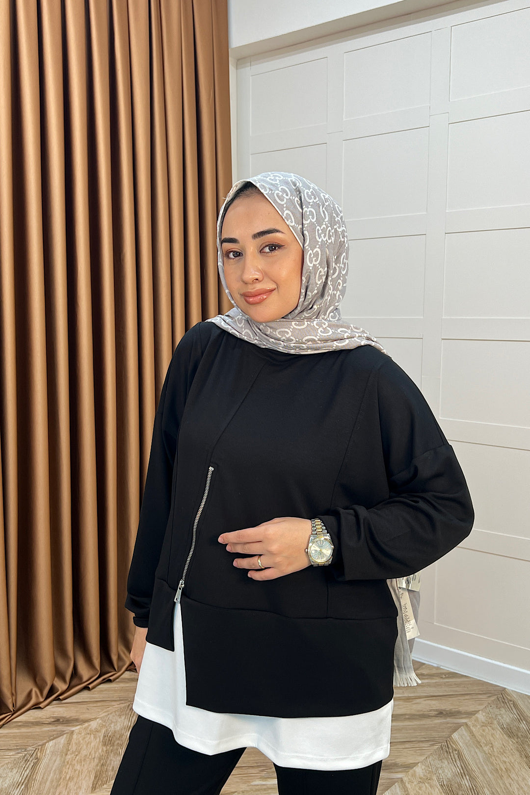 Melodi Frm Garnili Takım Siyah 6009-SIYAH