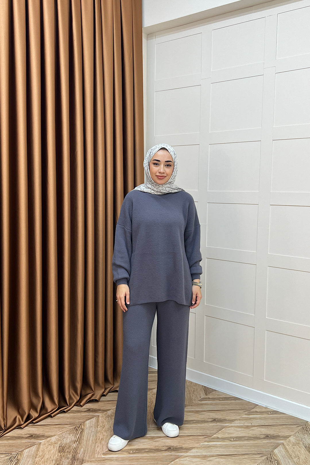 Dilşah Angora İkili Triko Takım Antrasit 25650-ANTRASIT