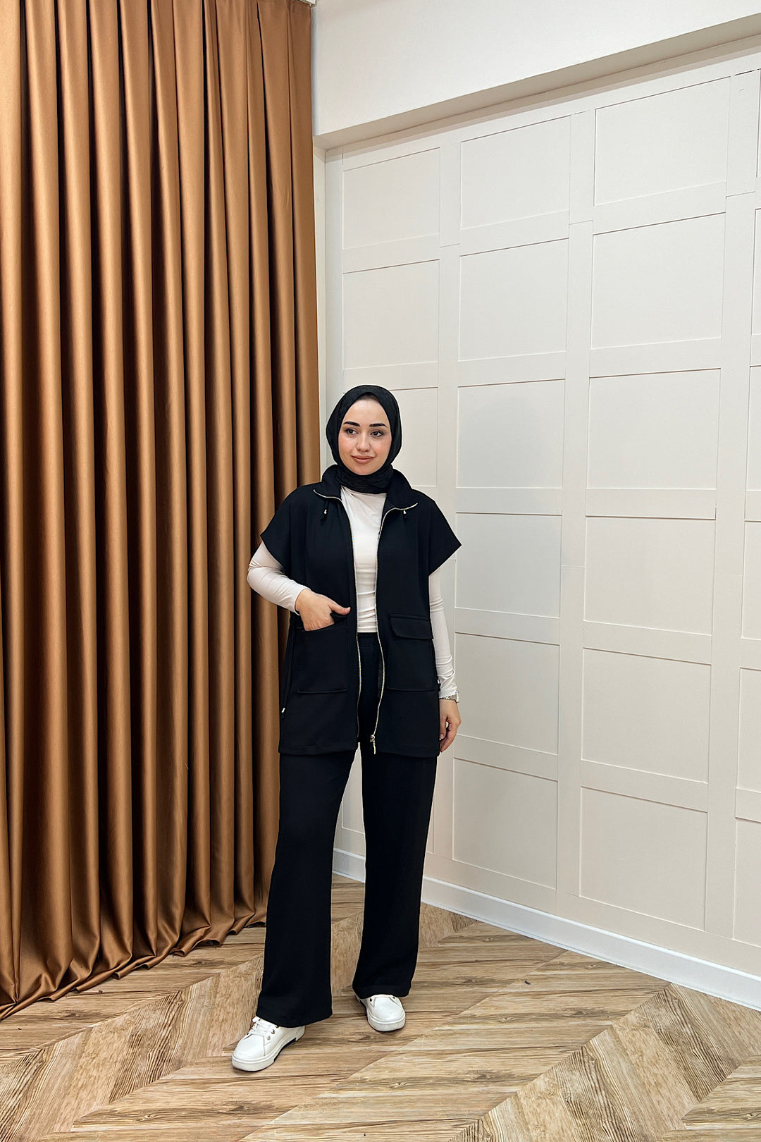 Lia Yelekli Takım Siyah 2023-SIYAH