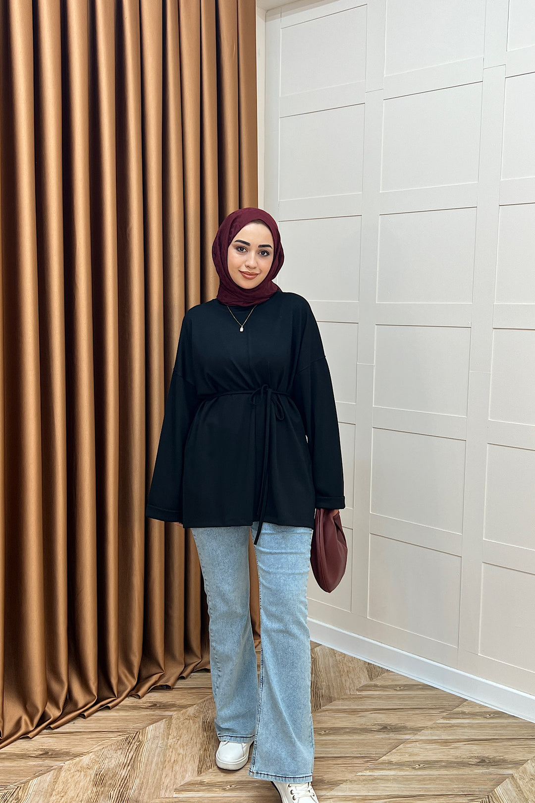 Türev Duble Kol Tunik Siyah 6060-SIYAH