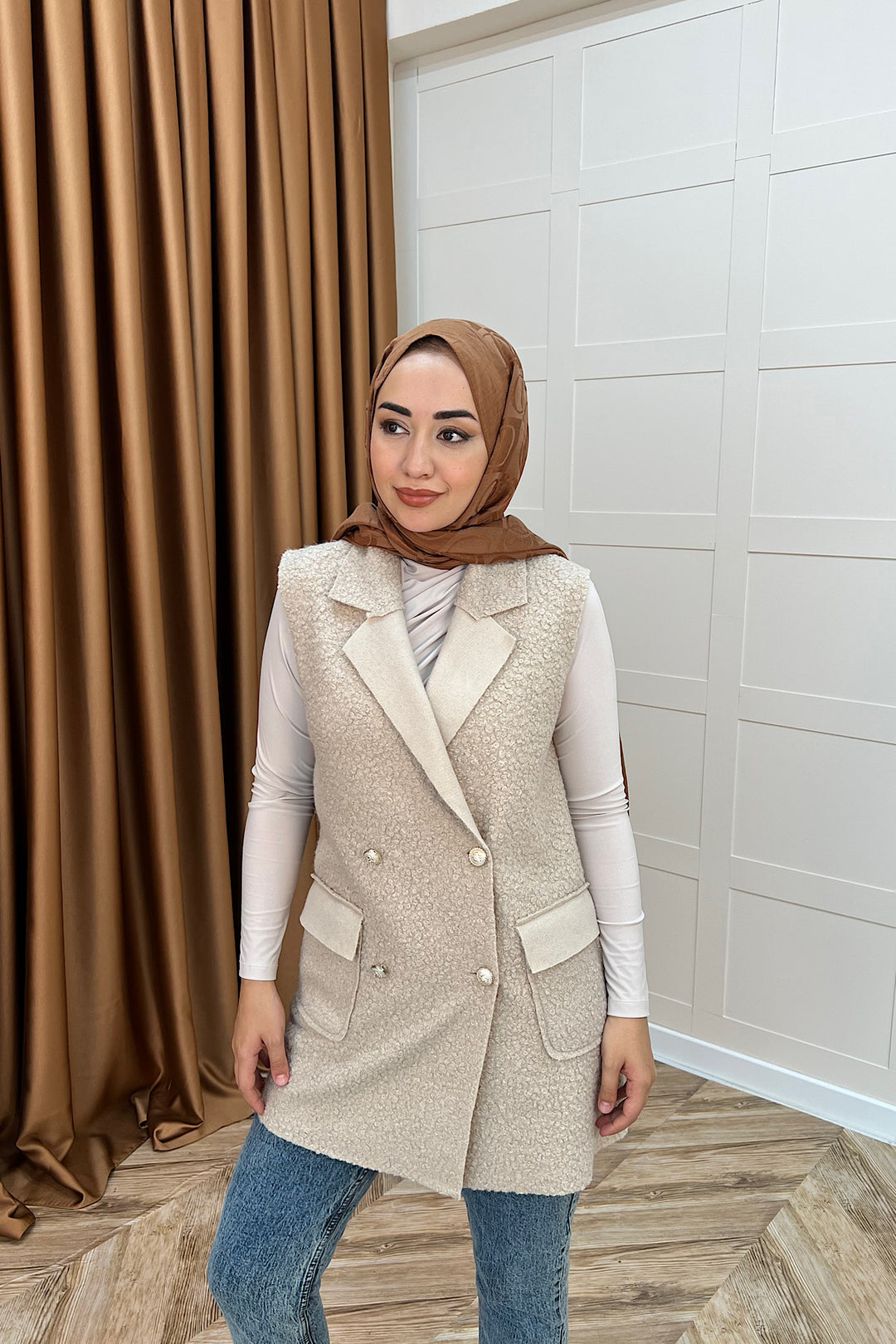 Maya Kısa Yelek Taş 7889-TAS