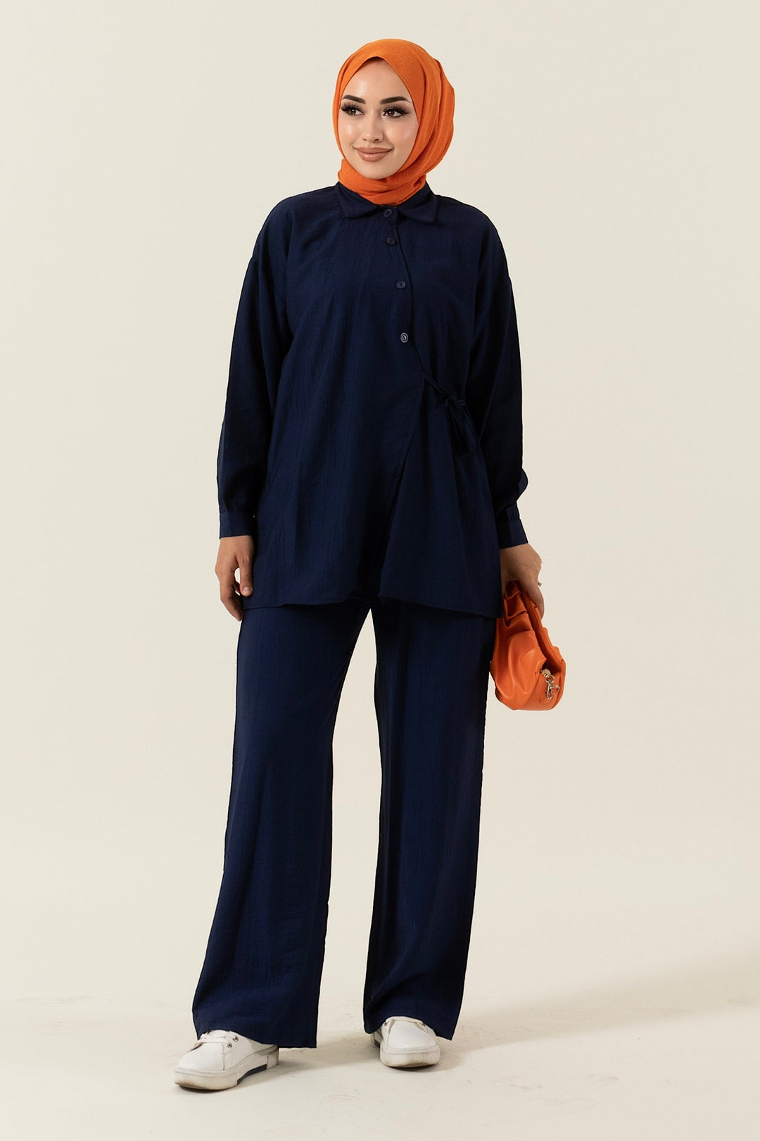 Tuana Yandan Bağlamalı Takım Lacivert 3130-LACIVERT