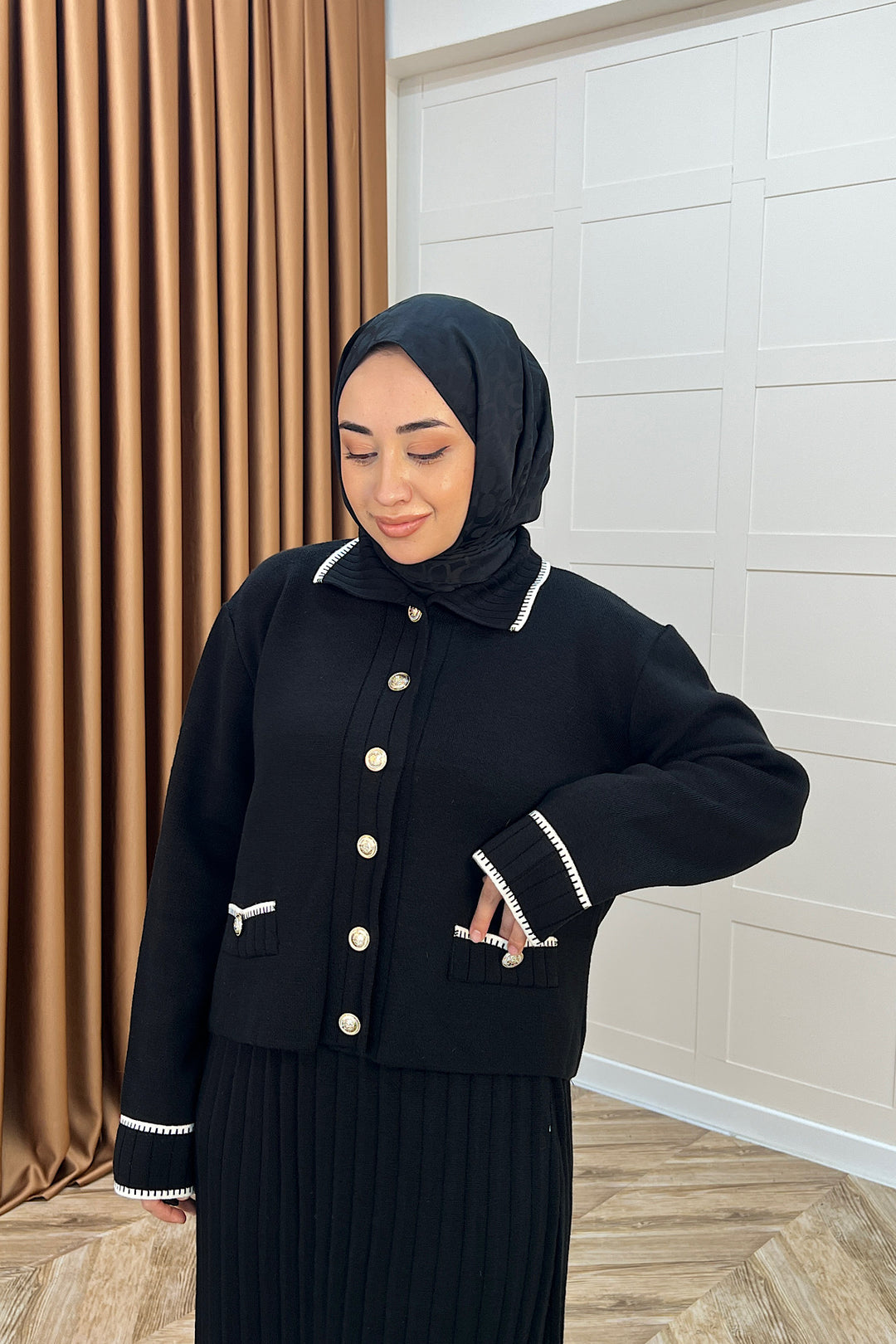 Roma Etekli Triko Takım Siyah 20999-SIYAH