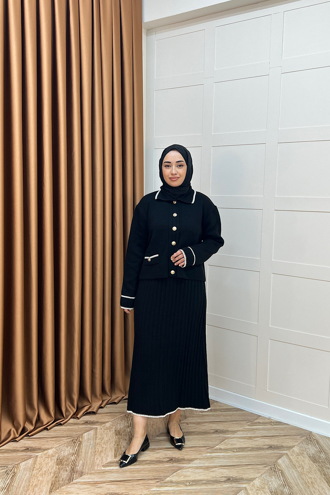 Roma Etekli Triko Takım Siyah 20999-SIYAH