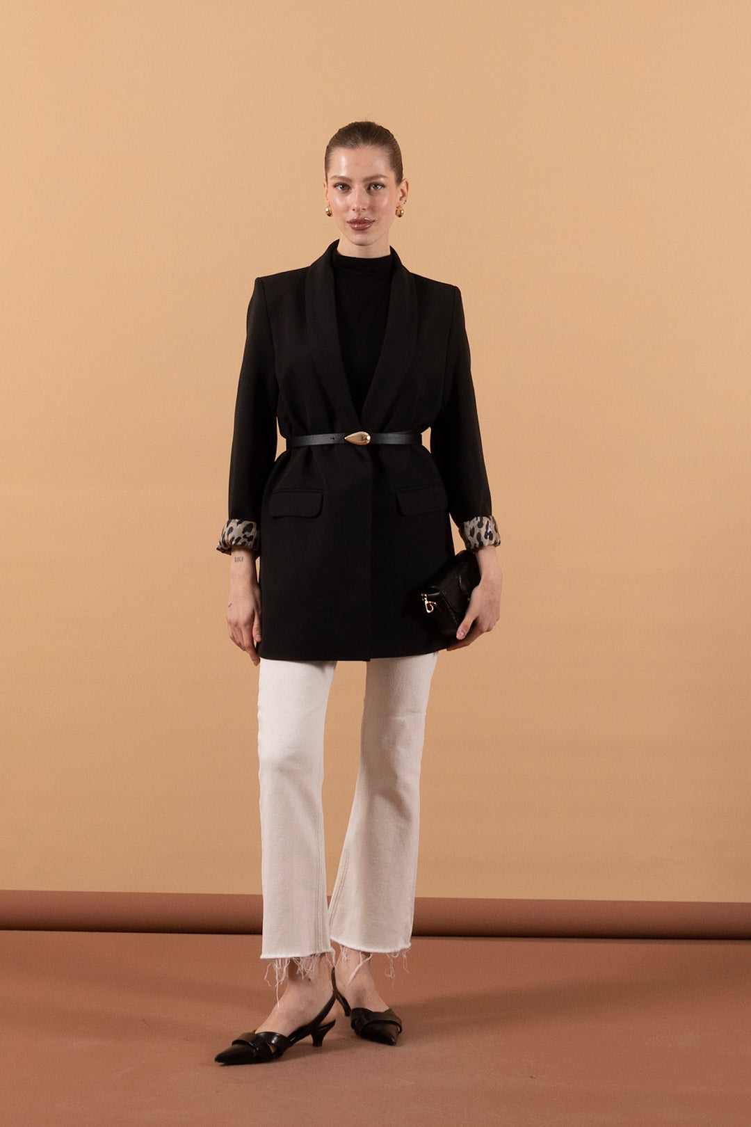 Şal Yaka Blazer Ceket Siyah 2030-SIYAH