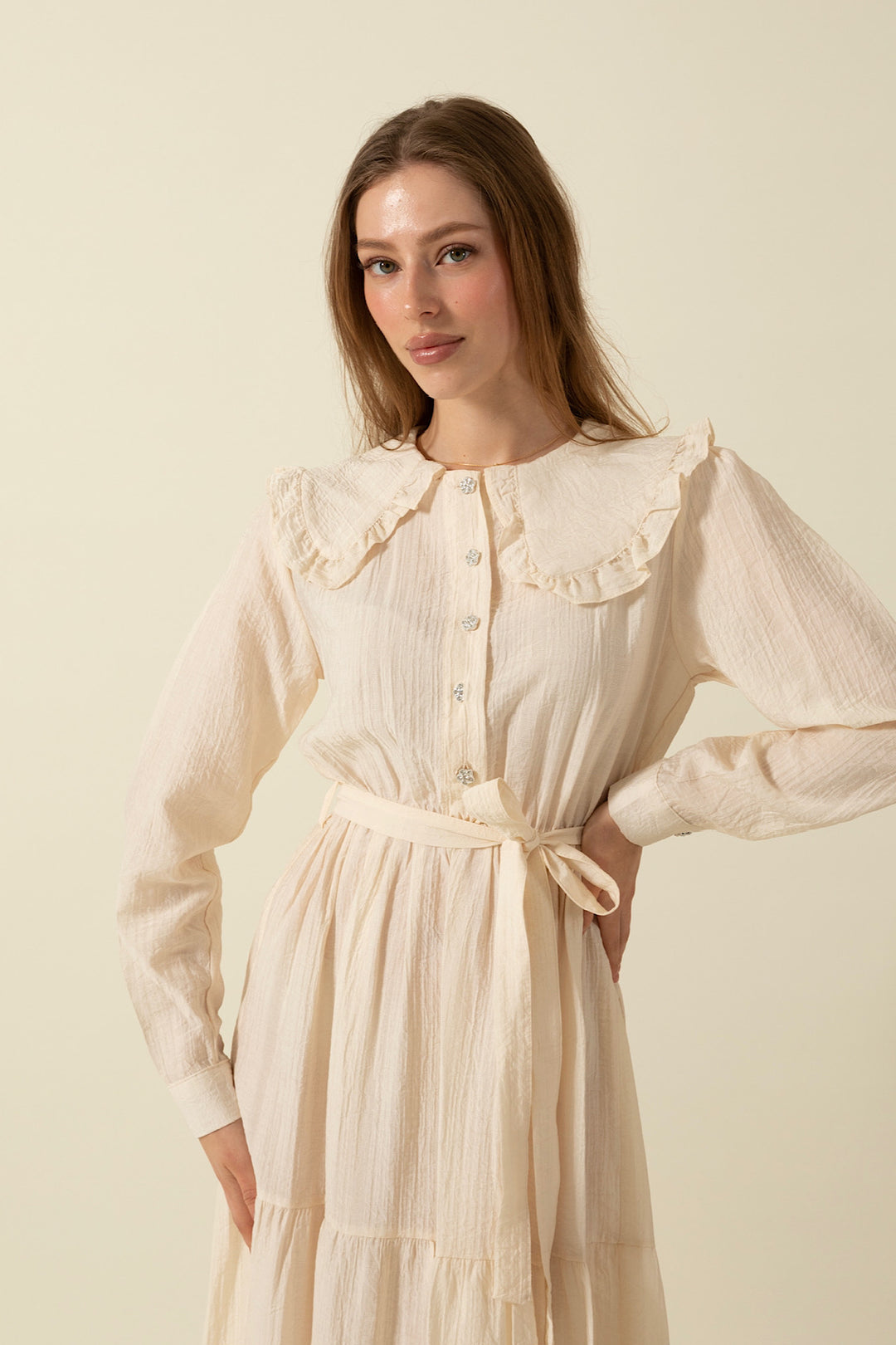 Bebe Yakalı Elbise Taş 1899-TAS