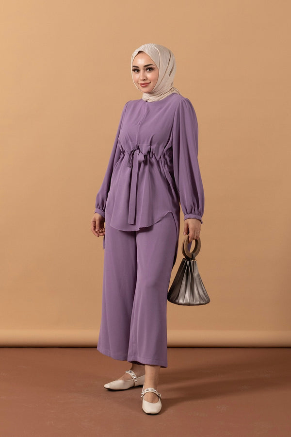 Belden Kemerli Linda Takım Lila 2035-LILA