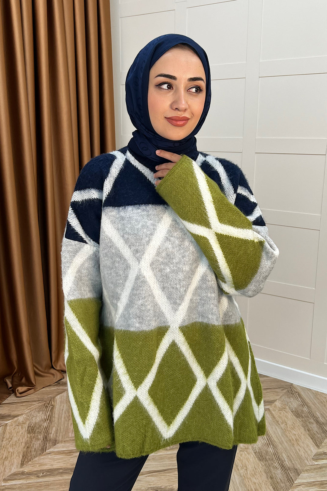 Lones Triko Kazak Yeşil 241280-YESIL