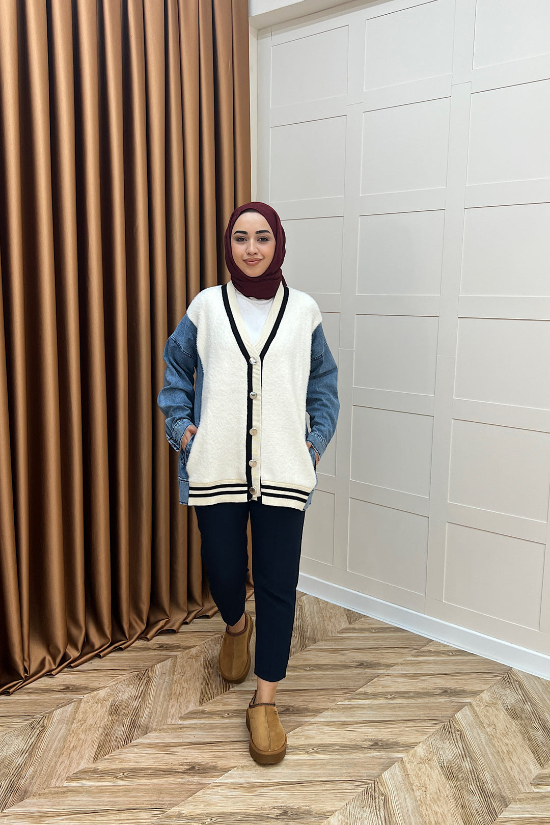 Kedi Sakal Kolej Kot Ceket Ekru 25390-EKRU