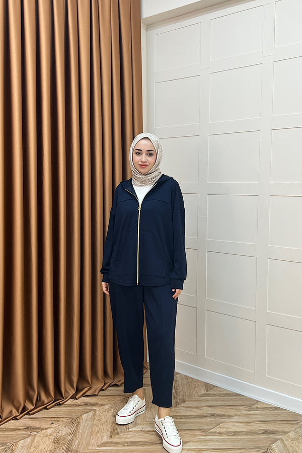 Efsa Kapüşonlu Takım Lacivert 70149-LACIVERT