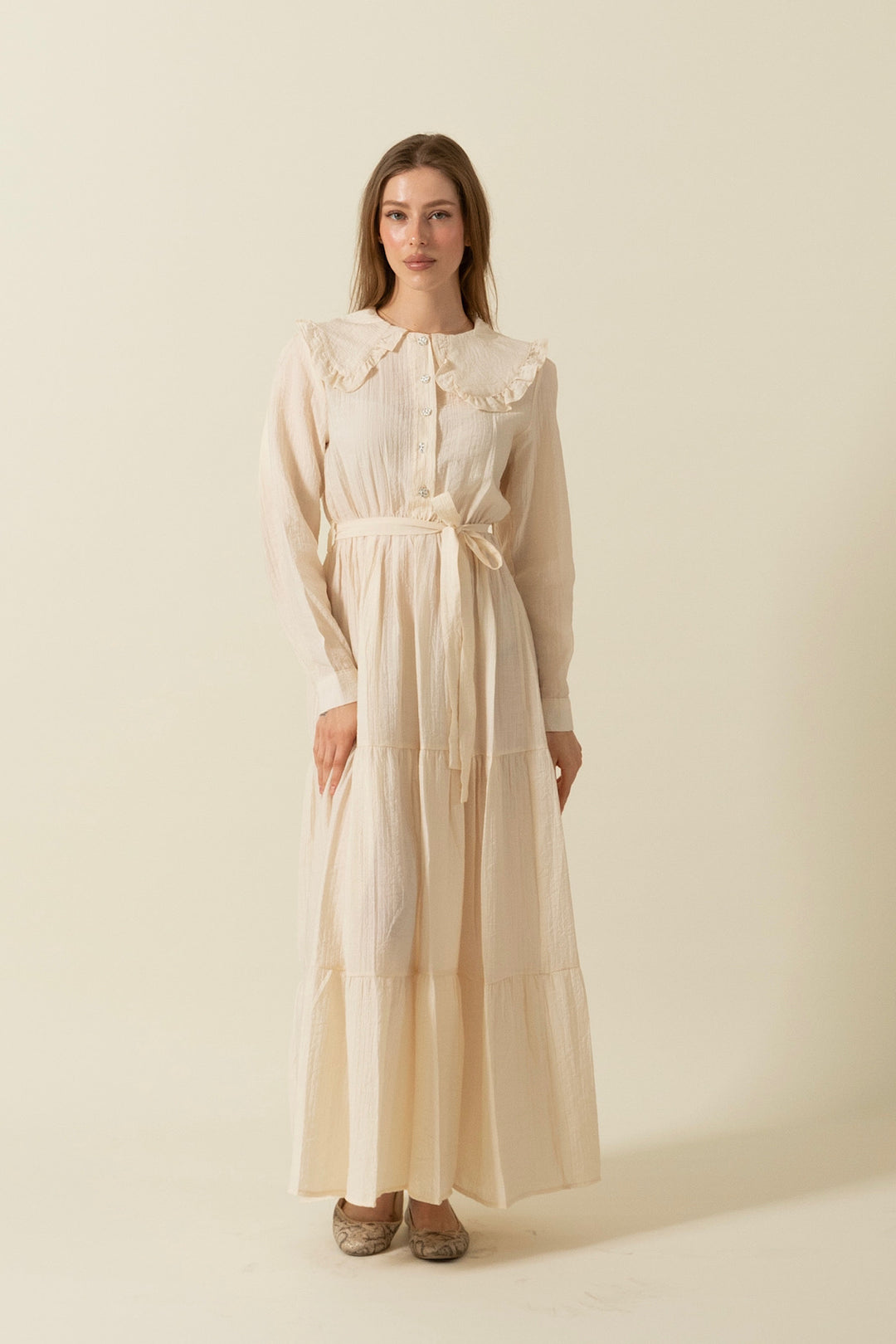 Bebe Yakalı Elbise Taş 1899-TAS