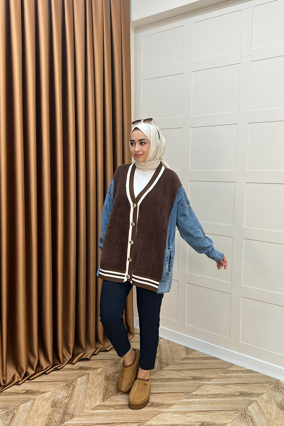 Kedi Sakal Kolej Kot Ceket Kahverengi 25390-KAHVERENGI