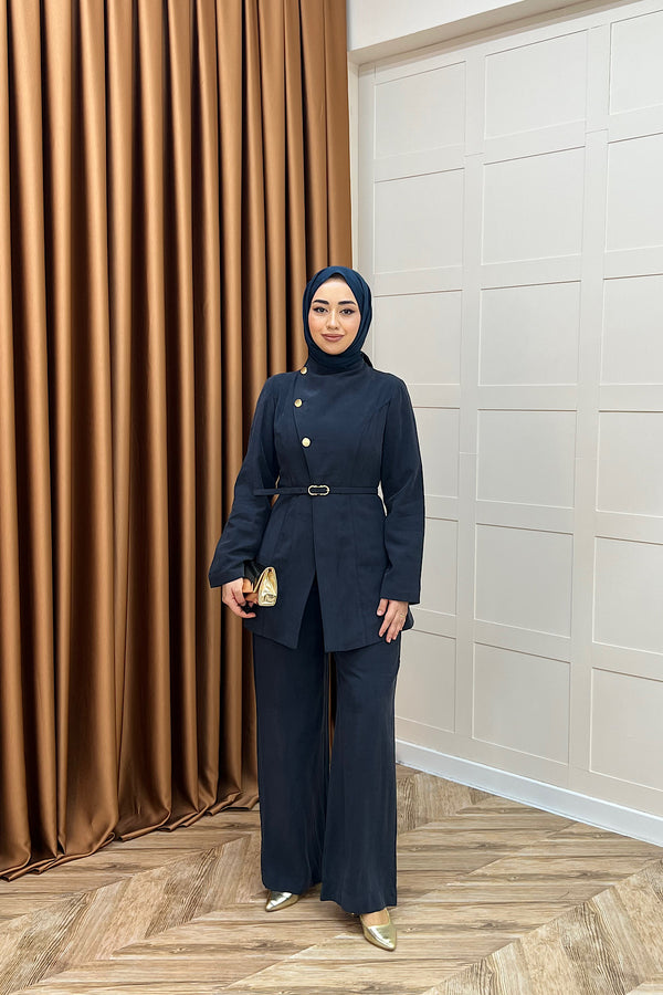 Minel Kruvaze İkili Takım Lacivert 3188-LACIVERT