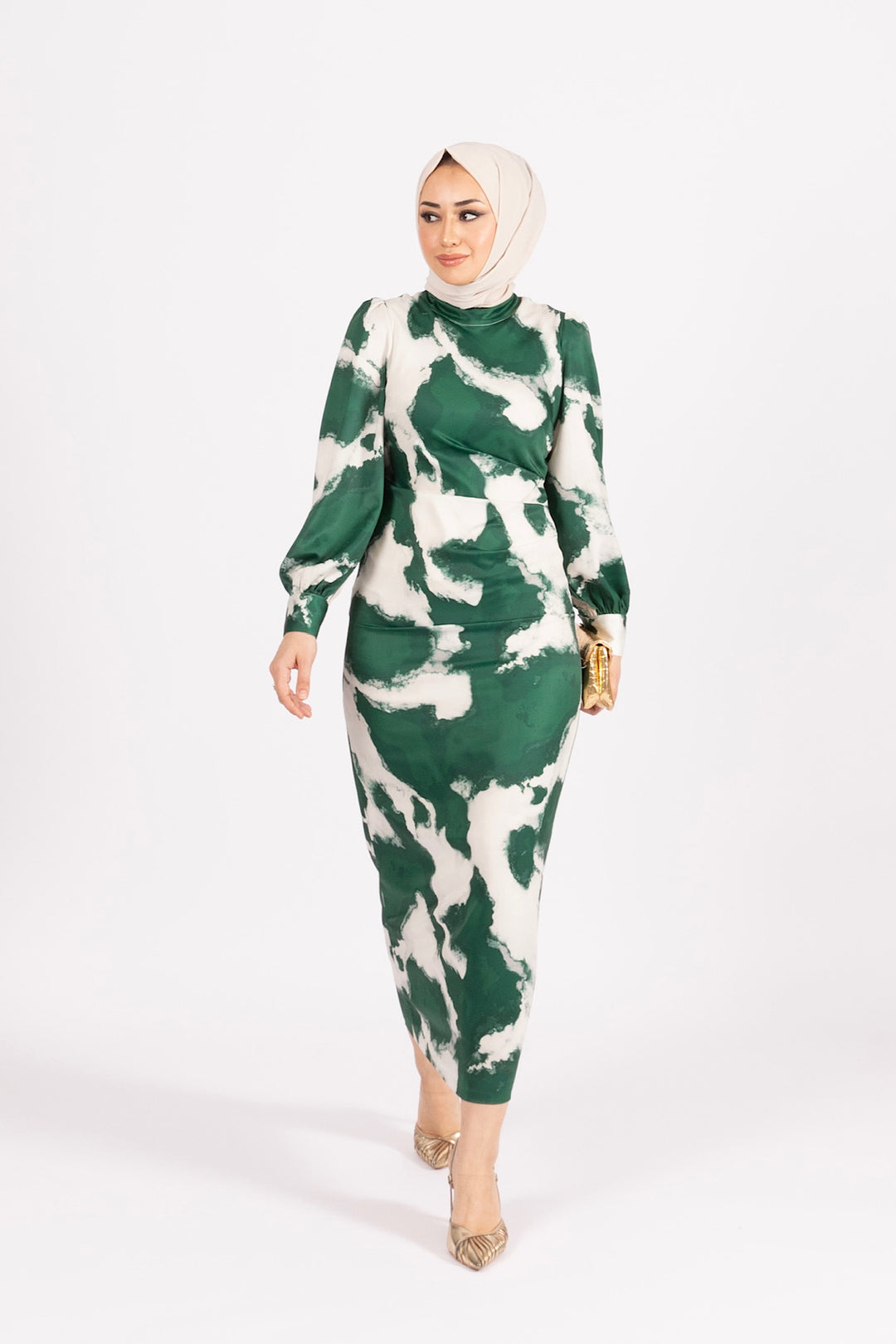 Laura Saten Abiye Yeşil 4919-YESIL