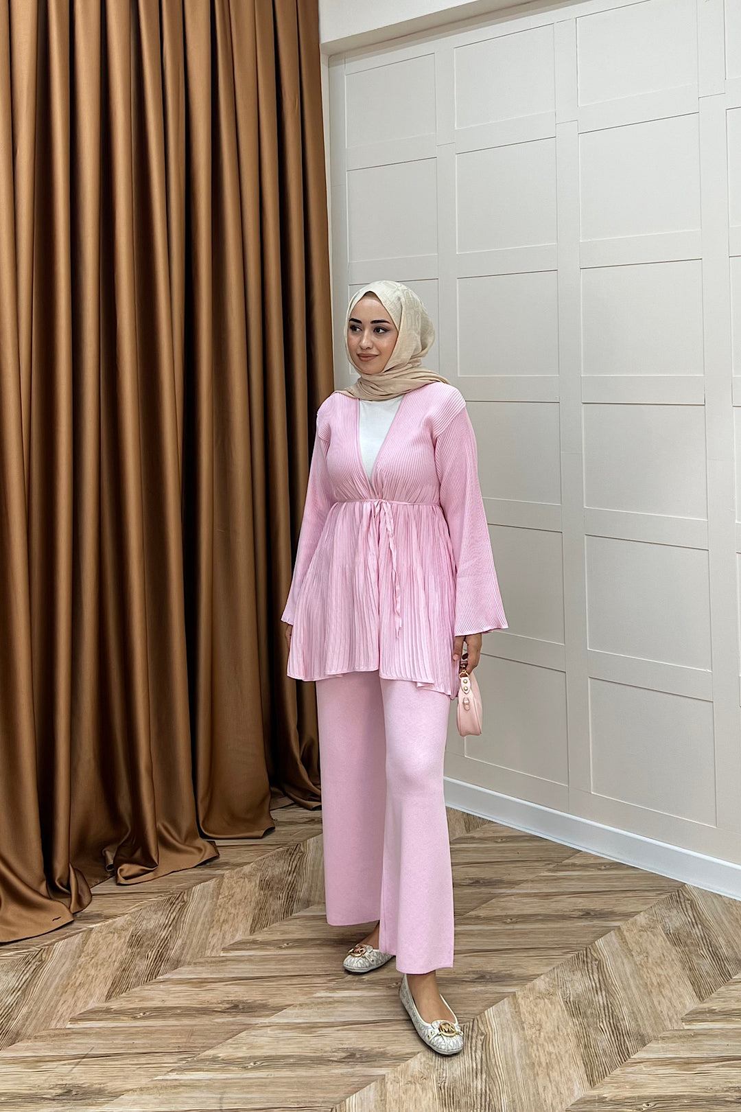 Patara Merserize Triko Takım Pembe 25400-PEMBE