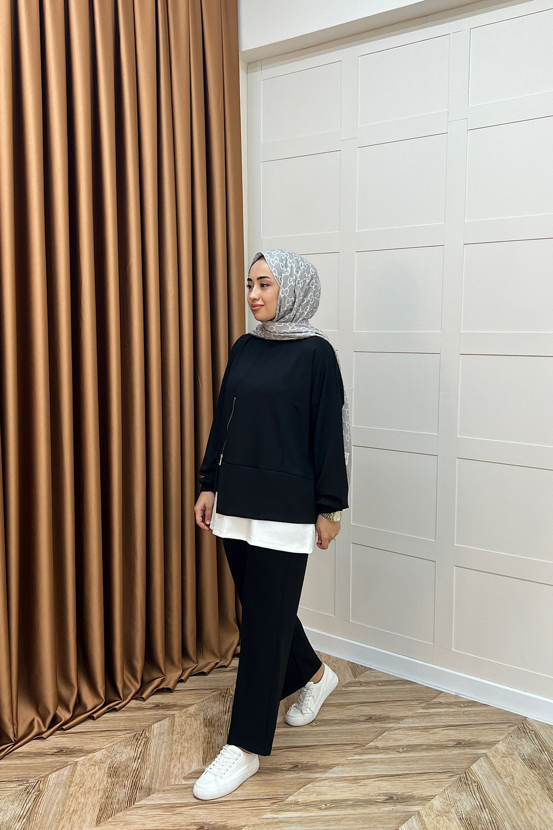 Melodi Frm Garnili Takım Siyah 6009-SIYAH