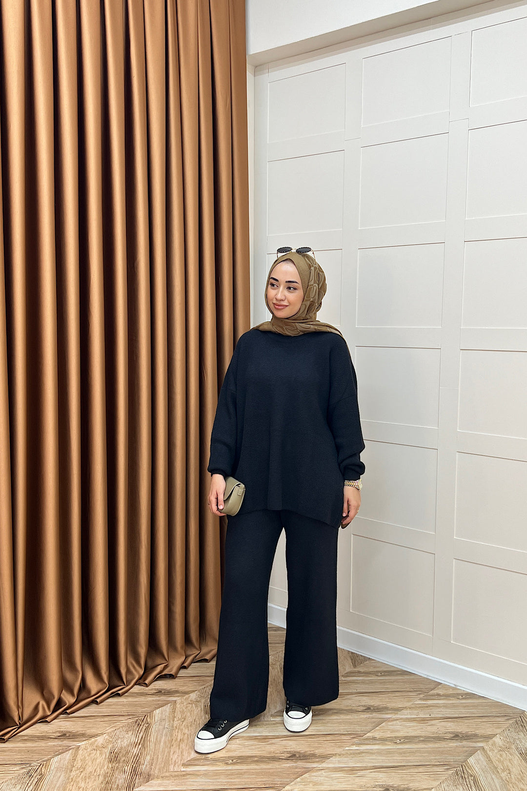 Dilşah Angora İkili Triko Takım Siyah 25650-SIYAH