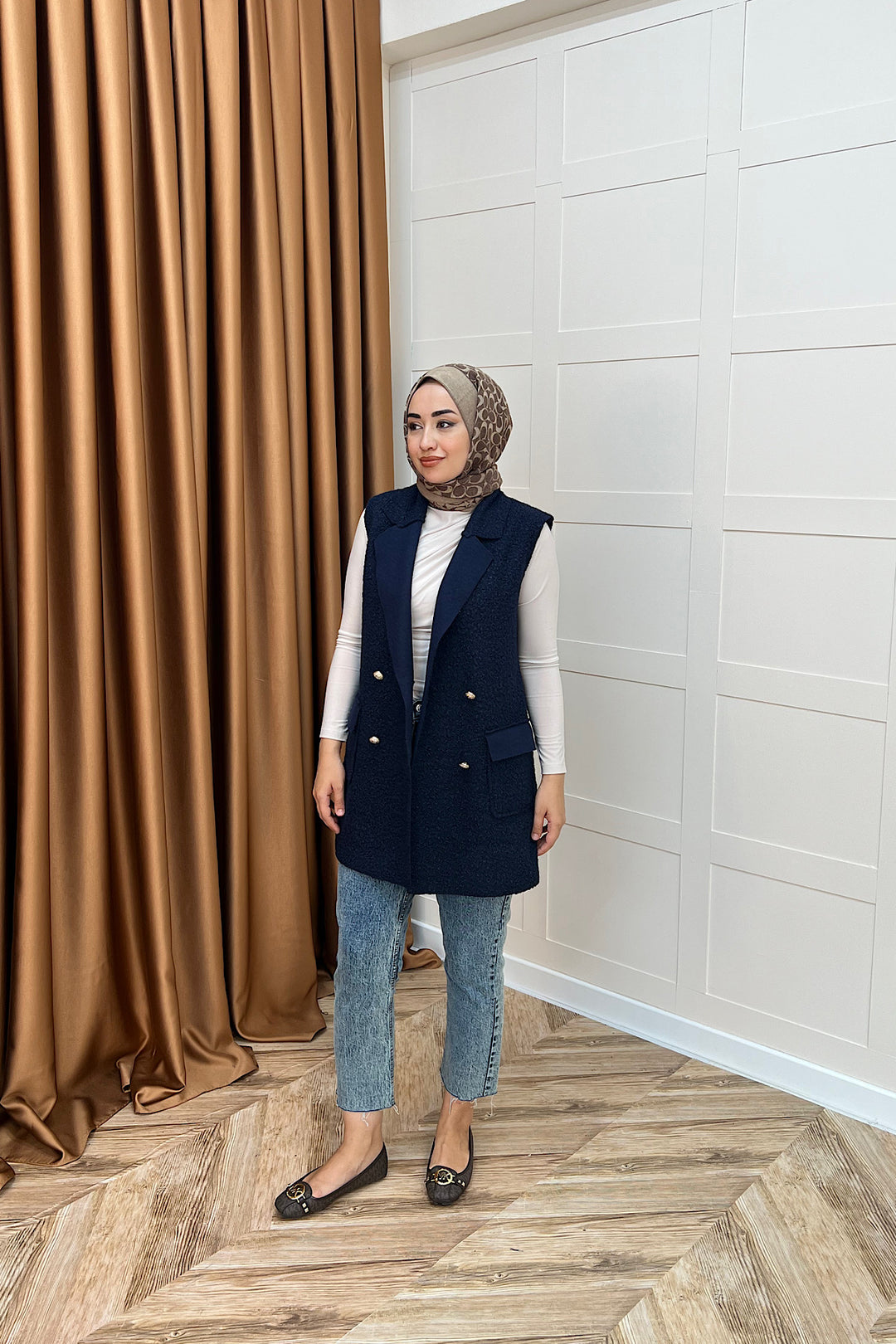 Maya Kısa Yelek Lacivert 7889-LACIVERT