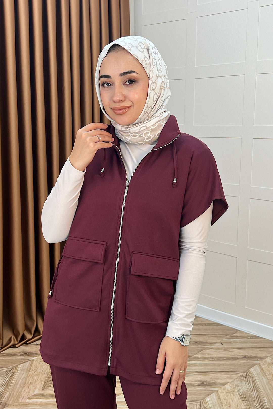 Lia Yelekli Takım Bordo 2023-BORDO