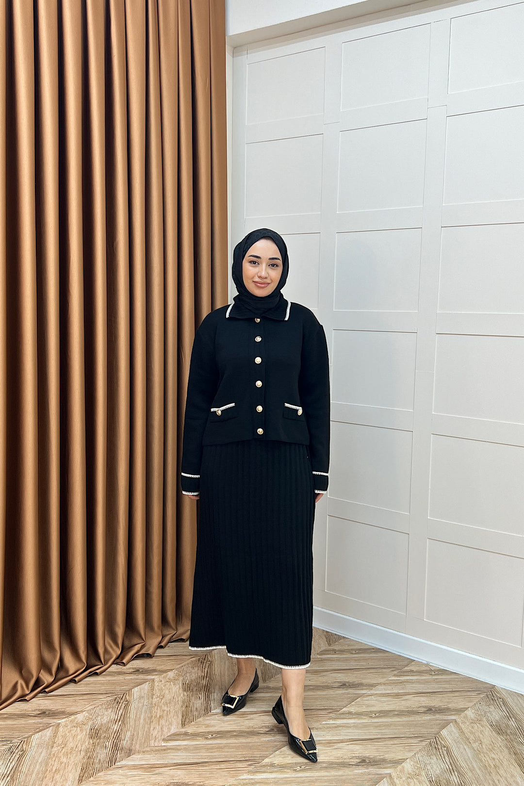 Roma Etekli Triko Takım Siyah 20999-SIYAH